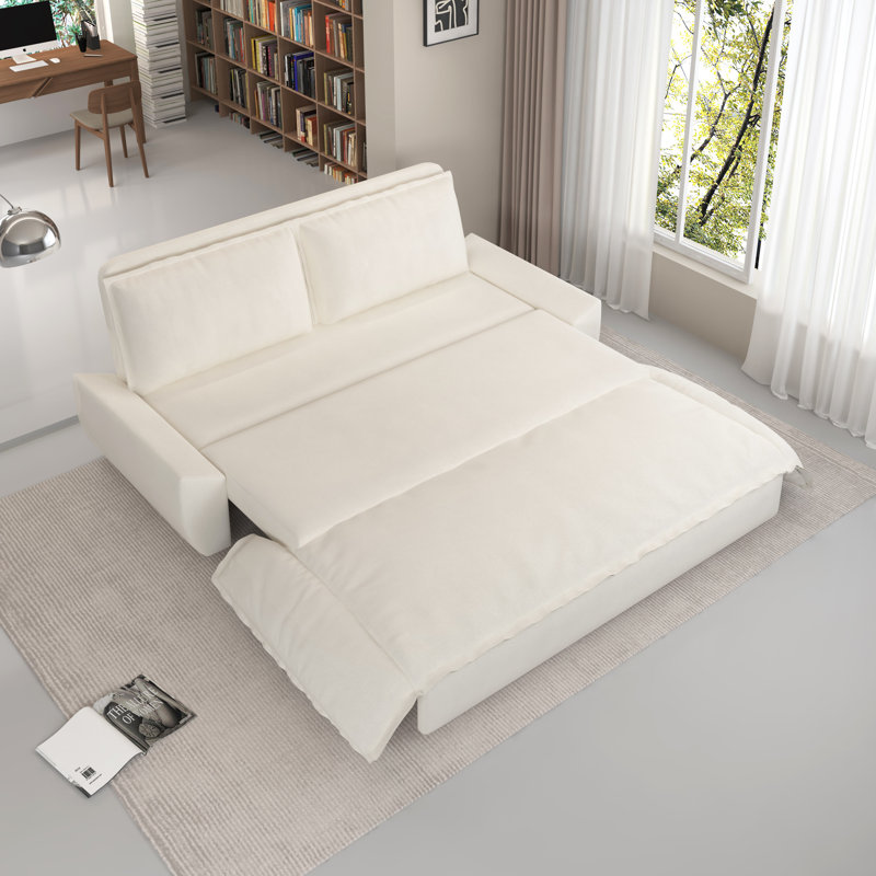 Hokku Designs 70.1" Queen Pull Out Sofa Bed, 3-in-1 Convertible Sleeper ...