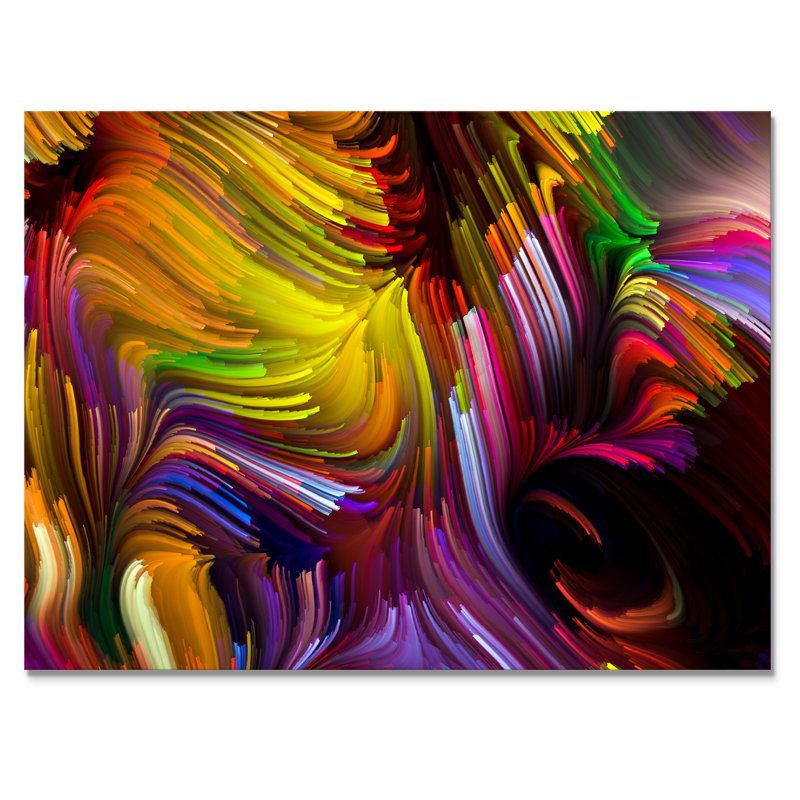 Vivant, art liquide V - cadre photo, impression sur toile, H 16 po x l 32 po x P 1,5 po, Toile tendue