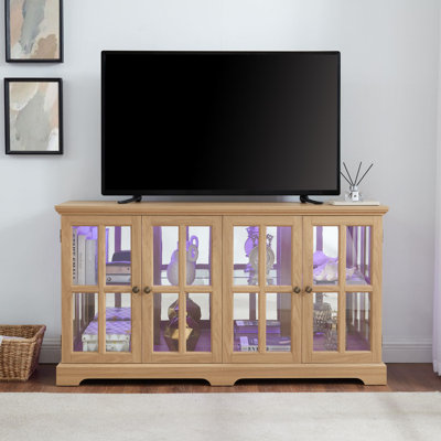 Vitrine avec portes en verre et tablettes réglables pour objets de collection
