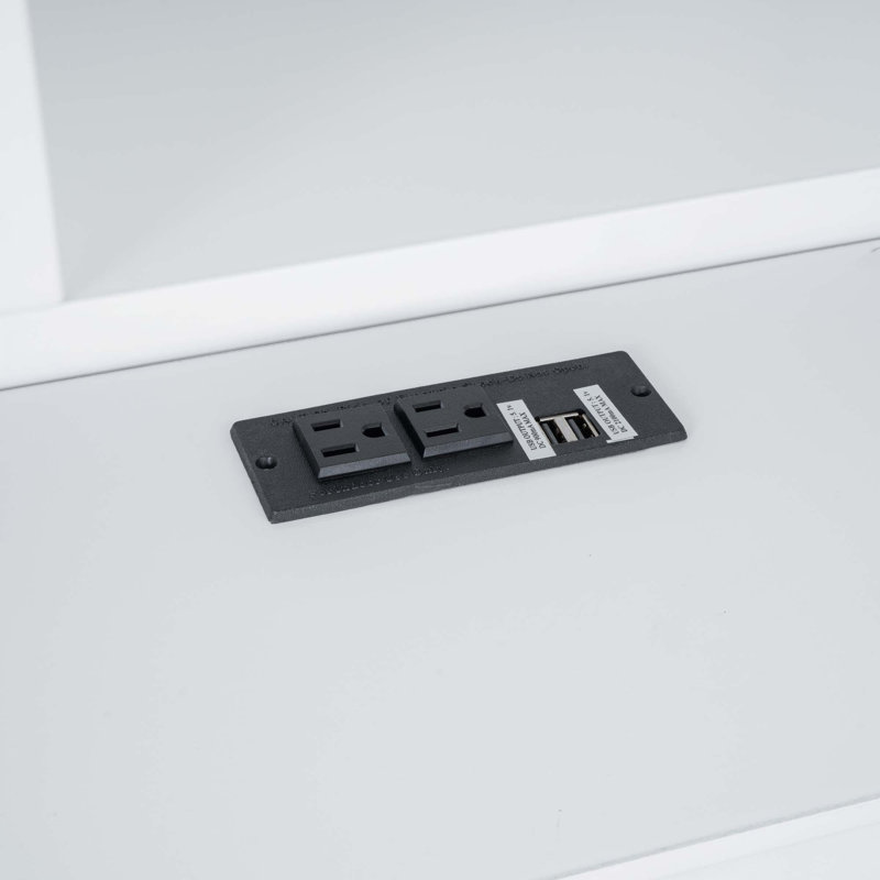 Lit plateforme élégant avec très grand lit, Blanc