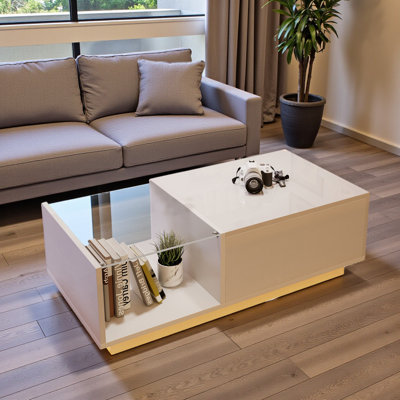Lift Top Pedestal Coffee Table with Storage