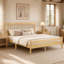 Lit vintage traditionnel avec rangement sous le lit et cadre renforcé-1168745131