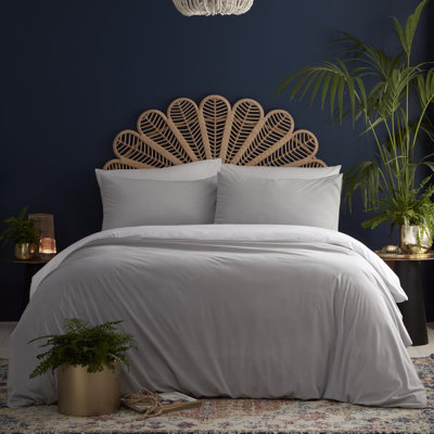 Tate Polyester Solid Colour Duvet Cover Set with Pillowcases