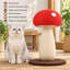 Grattoir en forme de champignon pour chat, tour autoportante en forme de champignon avec surface de corde durable et base stable pour chats d'intérieur-733634474