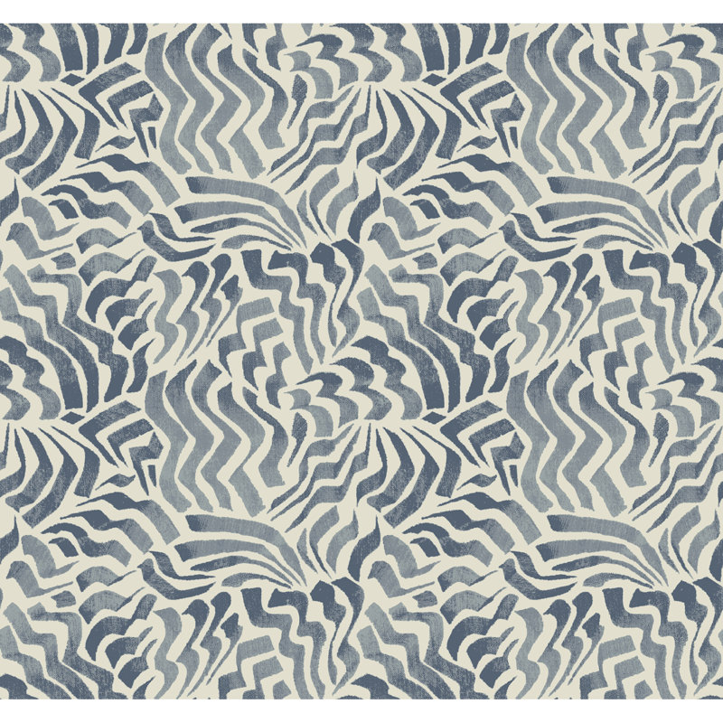 Zora Abstract Wallpaper Roll, Blue