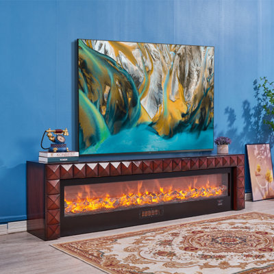 Meuble télé moderne et simple avec foyer