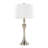 Flint 30" Contemporary Metal Table Lamp with Textured Slub Linen Shade and Built-In USB Port from Grandview Gallery by LumiSource - Set of 2-606510555-606510558