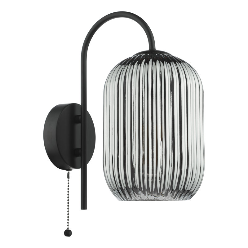 Wall Light, Black, Smoked