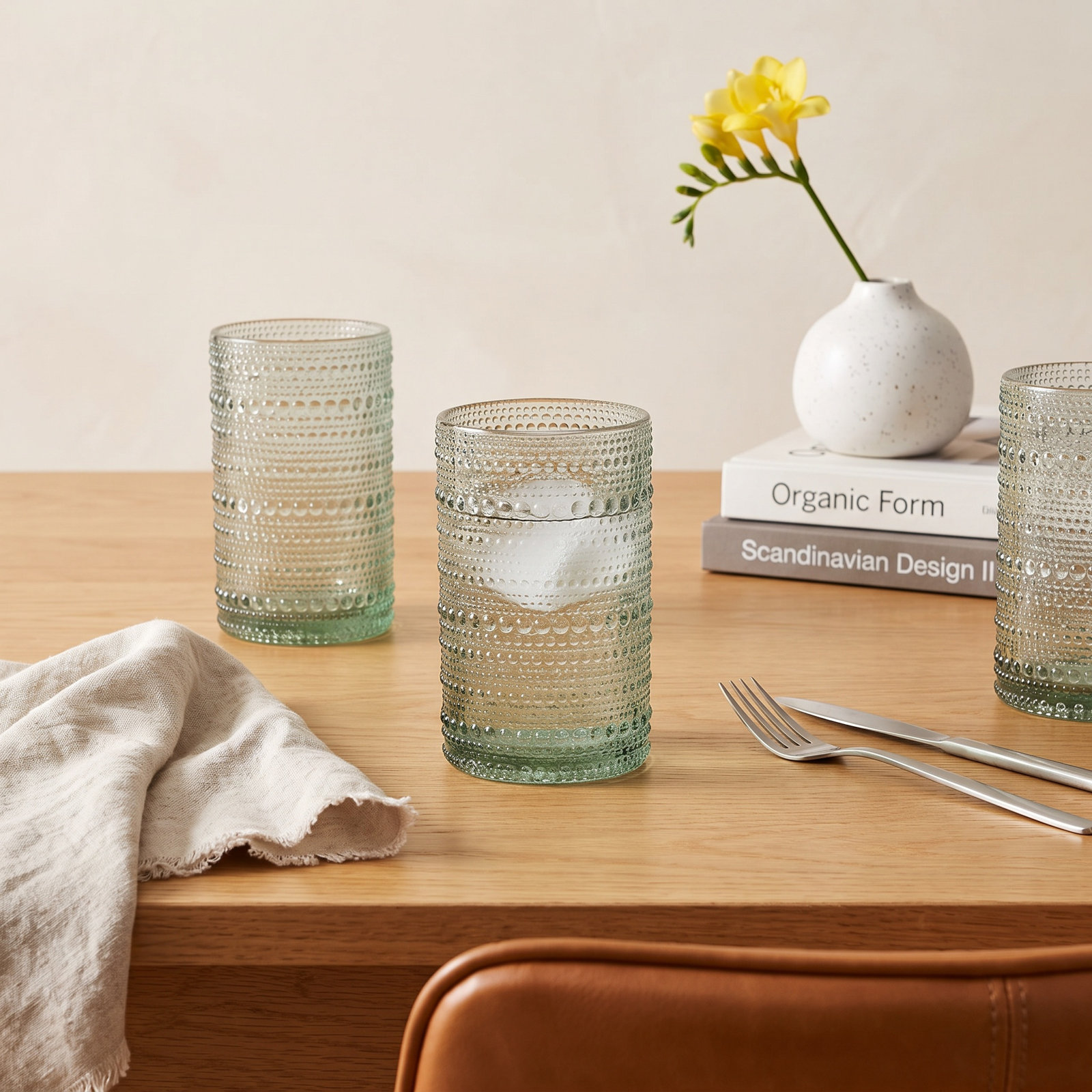 Jupiter Drinking Glass, Sage, 13 oz.