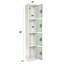 Casier à clés en acier à 4 portes 72 po x 12 po x 12 po à 4 niveaux - rangement pour employés, étudiants, salle de sport, lieu de travail - Comprend des crochets, une ventilation et un porte-carte - Assemblage facile-88035933