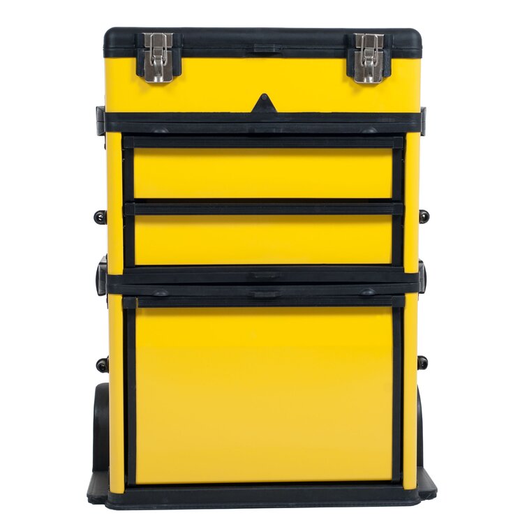Portable Tool Box - Stackable Organizer Chest with Handle - Mobile Upright  Toolbox with Drawers