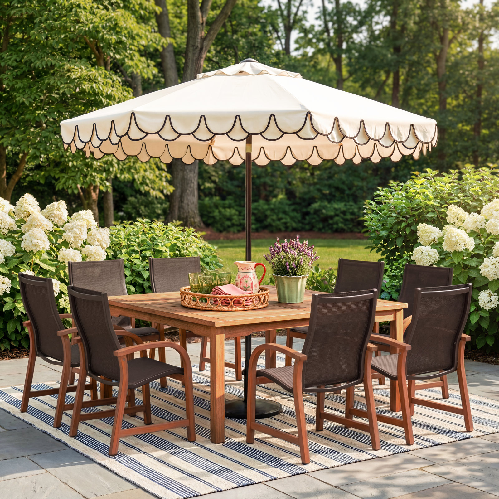 Anautica 59" Eucalyptus Patio Dining Set