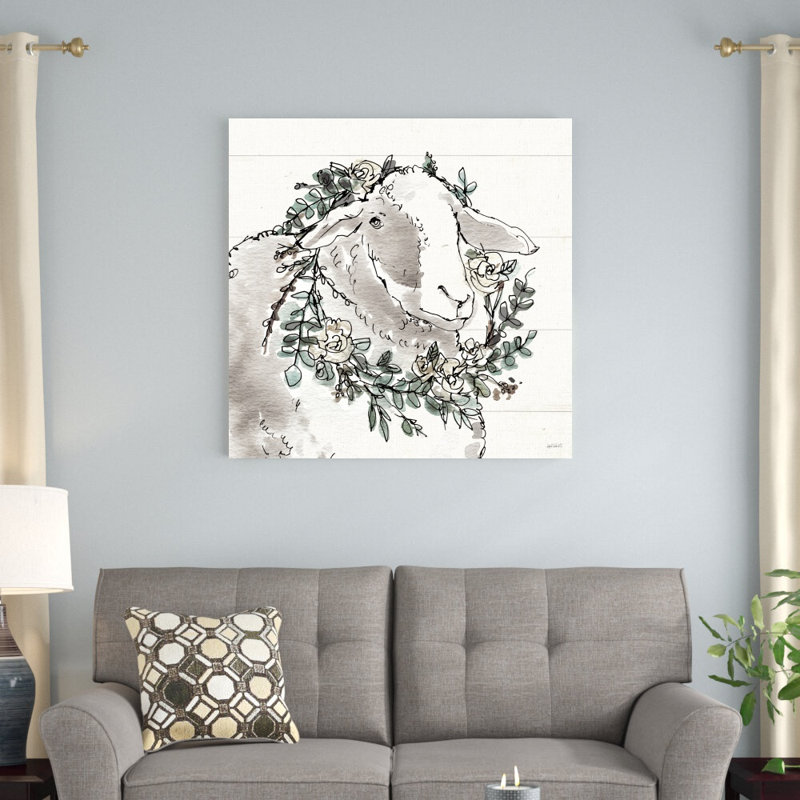 «Modern Farmhouse XIII» par Anne Tavoletti, reproduction d'art sur toile tendue, H 36 po x l 36 po