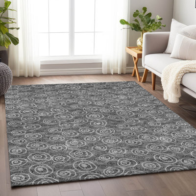 Premium Machine Washable Prisco Gray Rug