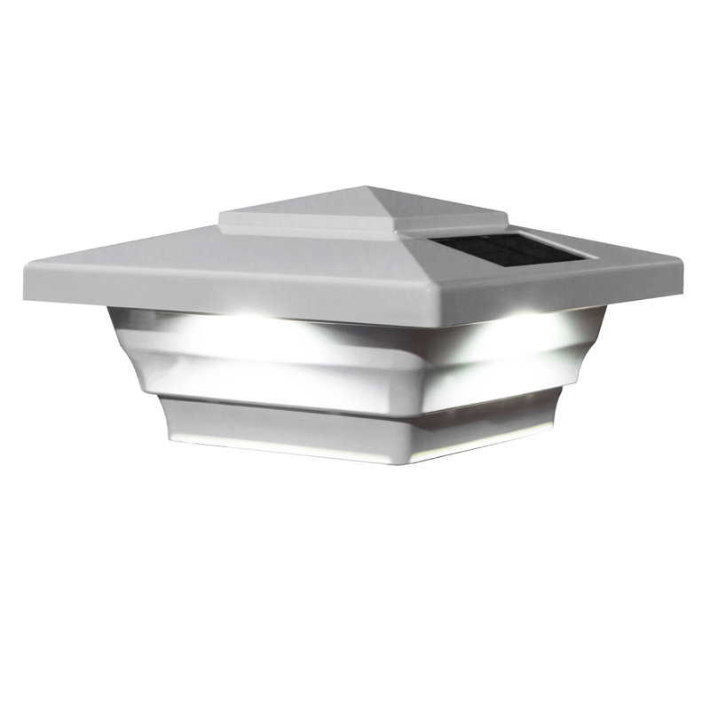 Low Voltage Integrated LED Fence Post Cap Light 4 In. X 4 In. with Base Adapter Included