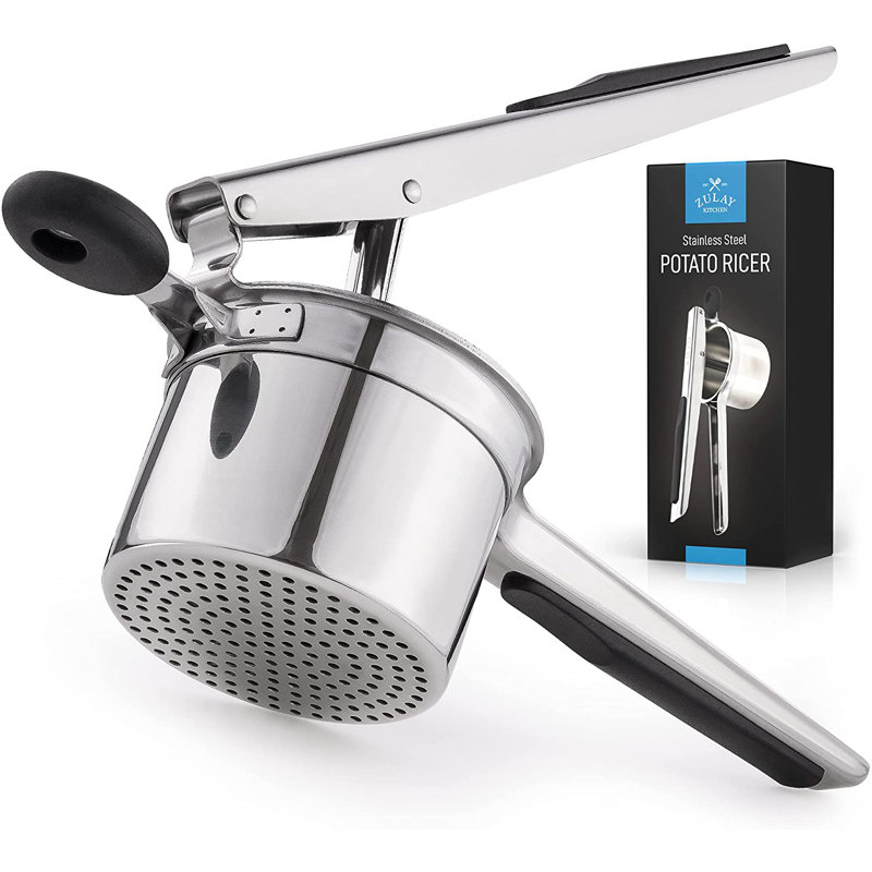 Large Stainless Steel Potato Ricer with Non-Slip Handle