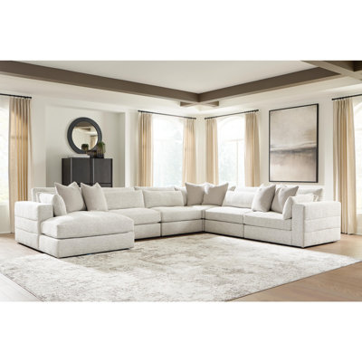 Canapé modulaire 6 pièces avec méridienne Stonecroft Manor