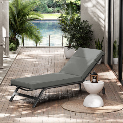 Coussin de chaise longue d'extérieur - Résistant aux intempéries, réversible, confort moelleux