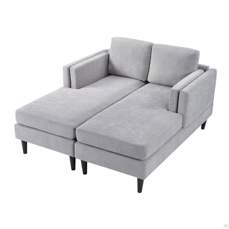 Chaise longue Canapé-lit Canapé-lit 53,5 po, Gris