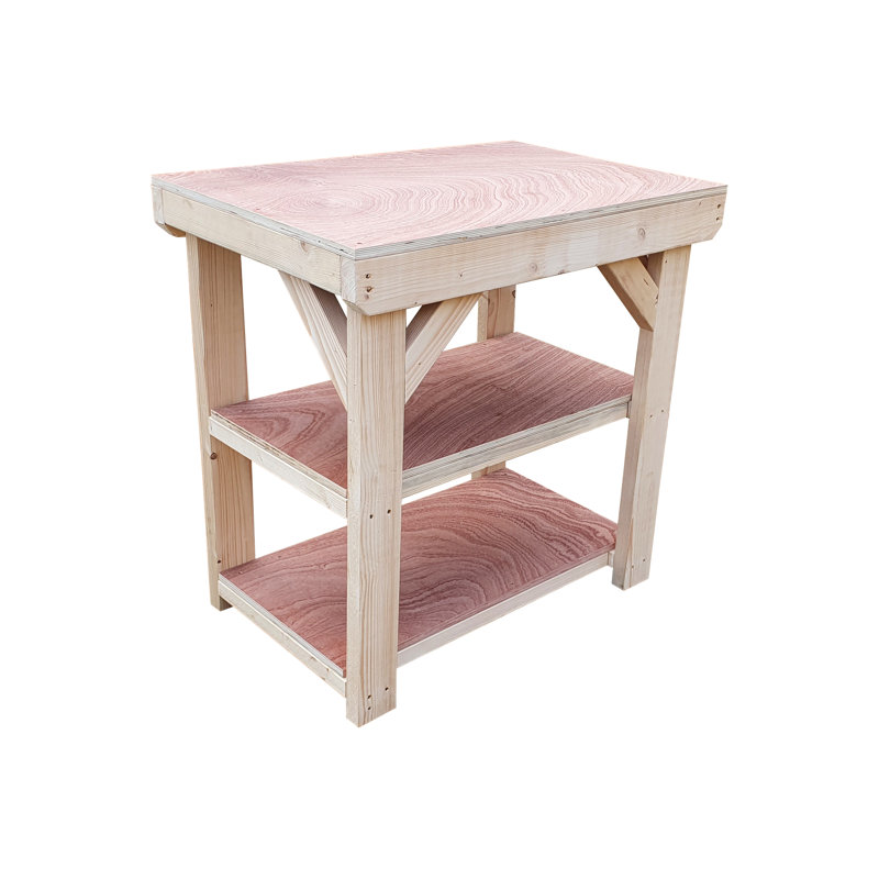 60cm Solid + Manufactured Wood Craft Table, 90cm H x 90cm W x 60cm D