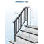Ensemble de 2 rampes d'escalier réglables en fer forgé à 4 marches avec balustres, noir