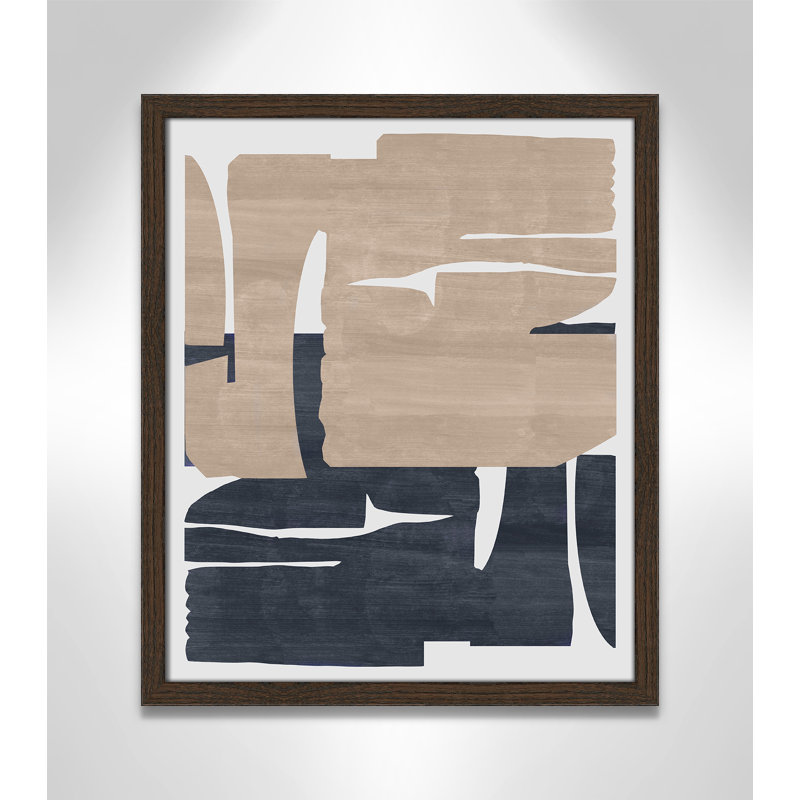 Impression profonde brun doré II par Cartissi, 16'' W x 19'' H, Framed Print, Grain de bois noyer
