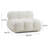Chesnie Cream Vegan Shearling Modular Armless Chair