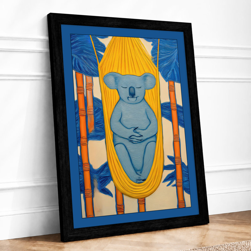 Koala In Repose Modern - Print, A2 - 59.4 x 42.0 cm, Black