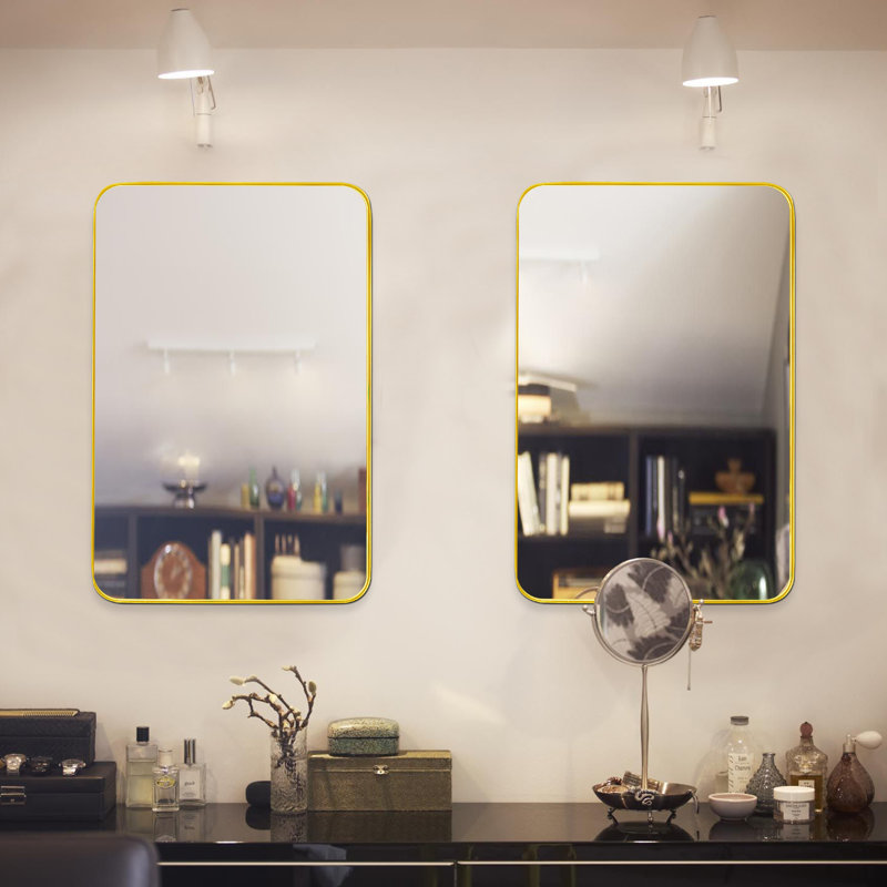 Miroir de salle de bain Morelock, Bronze, 24 po x 16 po
