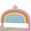 Lit tapissier arc-en-ciel coloré et rose de style princesse en velours avec tiroir de rangement, aucun sommier nécessaire-233454264