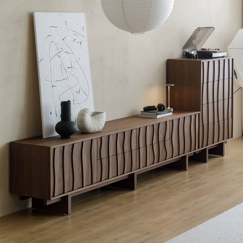 Meuble télé Modern, H 21,85 po x L 86,61 po x l 15,75 po