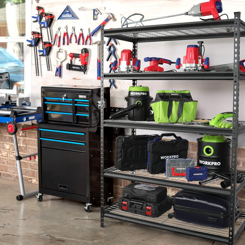 5-Tier Adjustable Metal Shelving, 48”Wx24”Dx72”H, 4000LBS Capacity