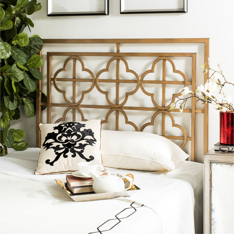Lucinda Metal Headboard, Full, Antique Gold