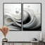 Liquide, tourbillons de noir et blanc I - impressions sur toile modernes-114714203-114714204-114714205
