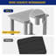 Table de bout à double couche Adirondack, table de bout carrée et résistante aux intempéries 16 po pour patio, piscine et porche, gris-930314075