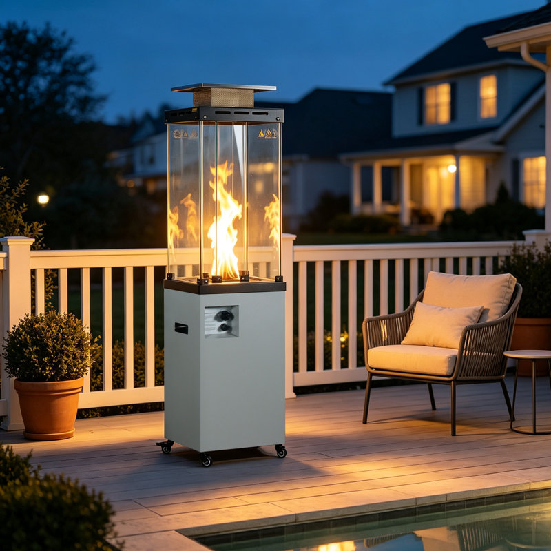 Chauffe-terrasse au propane 41 000 BTU, Gris foncé