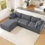Canapé modulaire rembourré en L 114 po 4 places avec méridienne 114 po avec méridienne, blanc-2055568532-2056251357