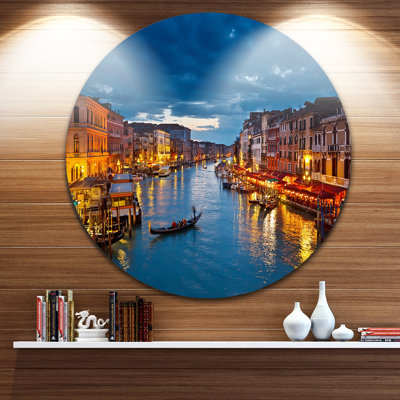 Photographie de paysage urbain «Grand Canal at Night Venice»
