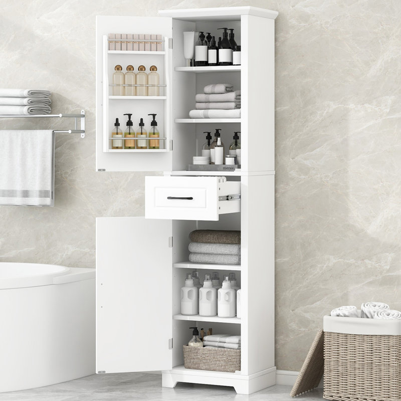 73"H Freestanding Bathroom Storage Cabinet