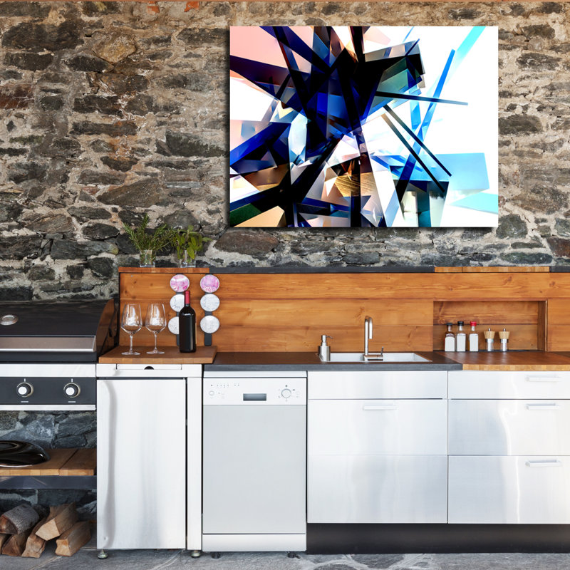 Vibrant Geo - impression d'art graphique, H 12 po x l 16 po x P 1 po
