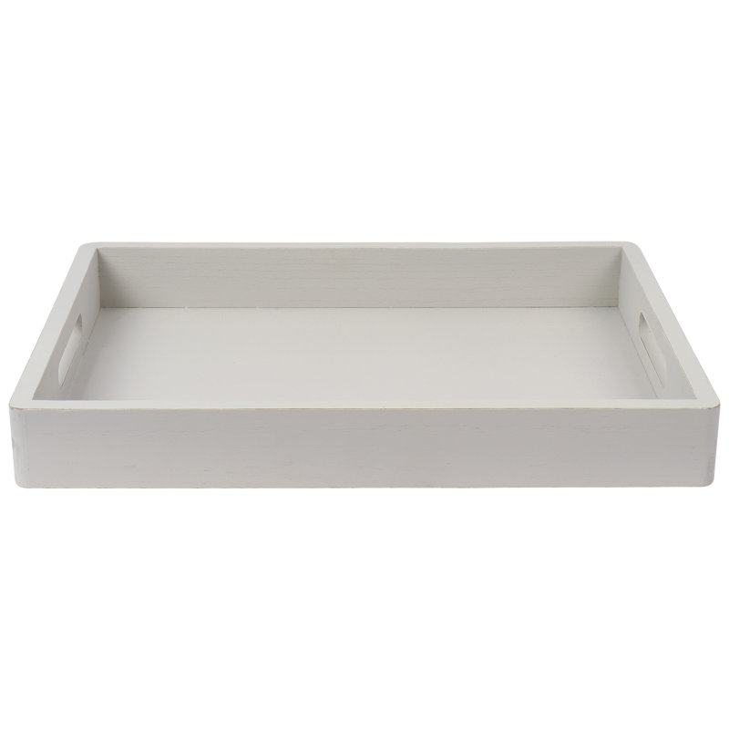 Rectangular Wooden Serving Tray, Grey