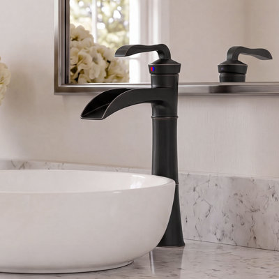 Robinet de lavabo de salle de bain monocorps et monocommande avec drain Focal