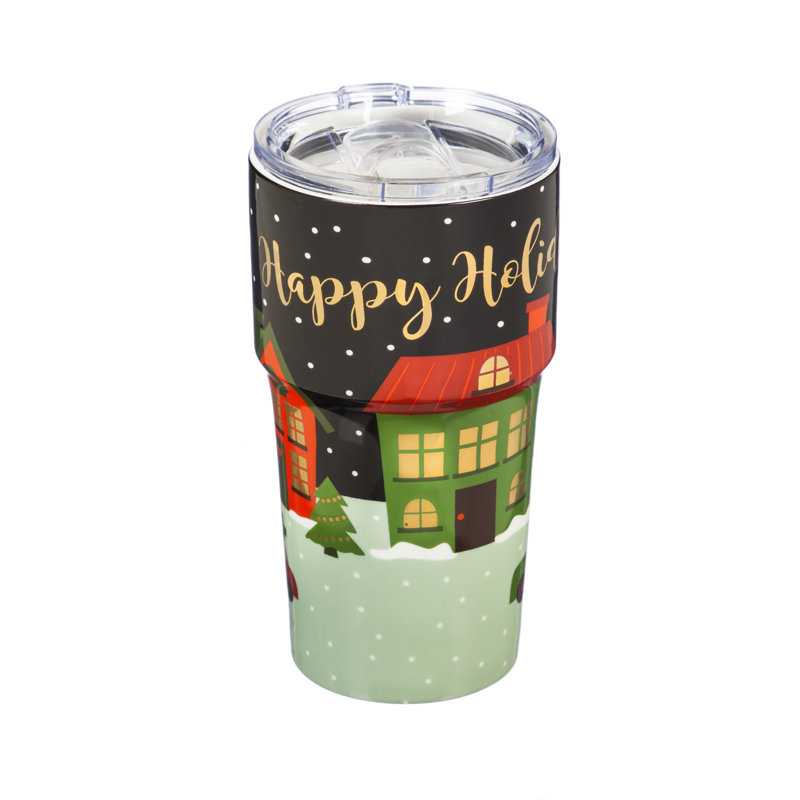 Gobelet de voyage en céramique à double paroi 13 oz Holiday Spirit