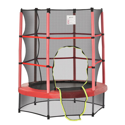 5Ft Kids Trampoline With Enclosure Net
