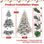 Arbre de Noël artificiel, pin à charnière enneigé avec branches en fil de mémoire partiel, support pliable pour les Fêtes-118769899