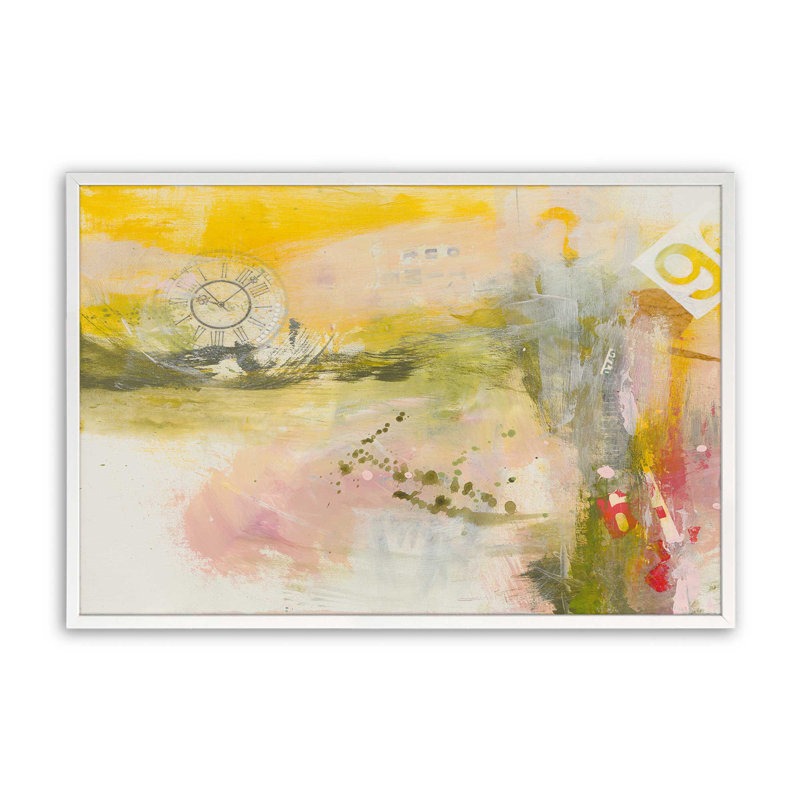 «Time to Spare» par Janet Itsne, H 20 po x l 30 po, Impression sur cadre ouvert sans papier mat, Blanc