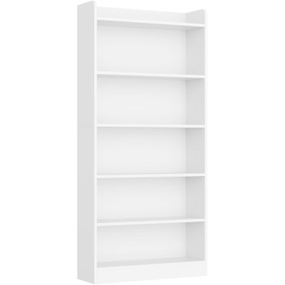 63"H X 24"W 6-Tier Modern Simple  Bookcase with Top Open Compartment