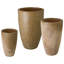 27.5 in. Antique Amber Ceramic Round Planter (27.5 in. L x 27.5 in. W x 43 in. H) with Drainage Hole