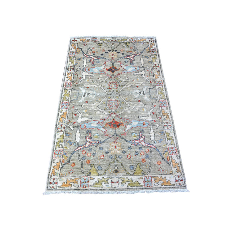 Janalyn One-of-a-Kind 3'1" X 4'11" New Age Wool Area Rug Grey
