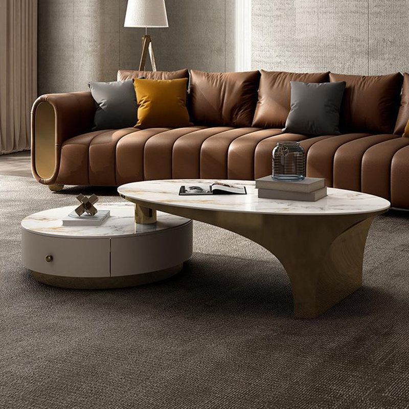 Ensemble de tables basses gigognes Marble